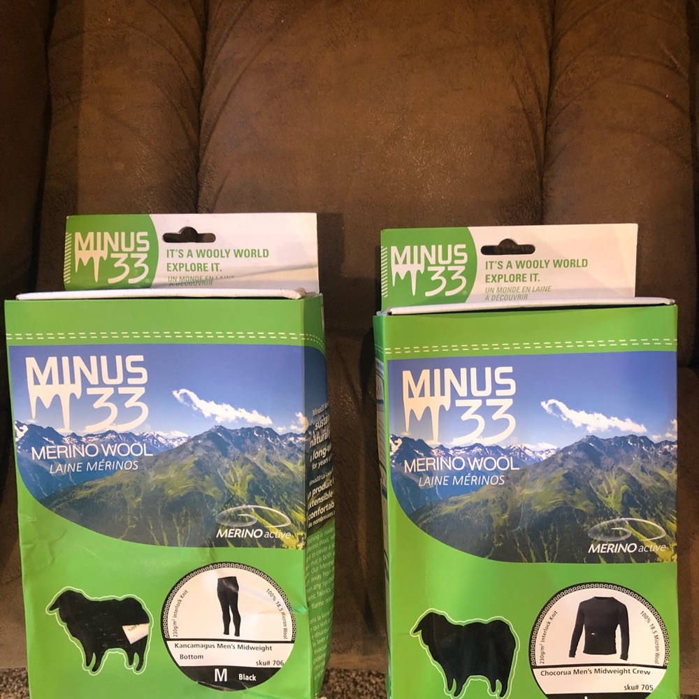 Minus 33 merino wool midweight bottom and top